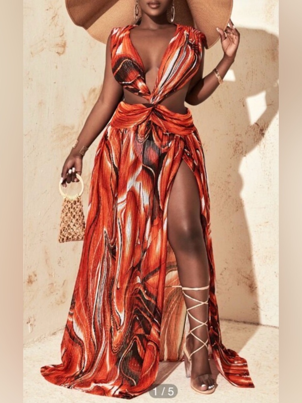 SHEIN Cut-out maxi dress - XS